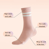 durable Professional Women's Non-Slip Yoga Socks for Dance Pilates Gym Bandage Ballet Socks with Silicone Grip Cotton Boat 