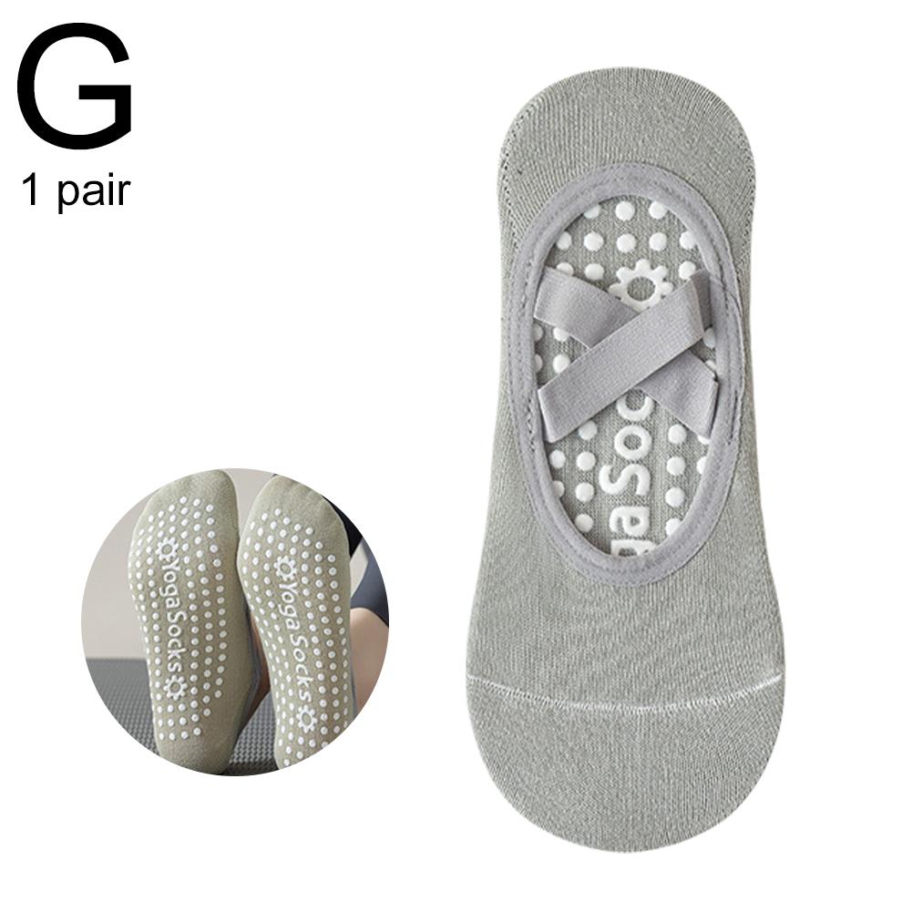 home use Women Breathable Towel Bottom Pilates Socks Silicone Non-Slip Bandage Yoga Socks Ladies Ballet Dance Gym Workout 
