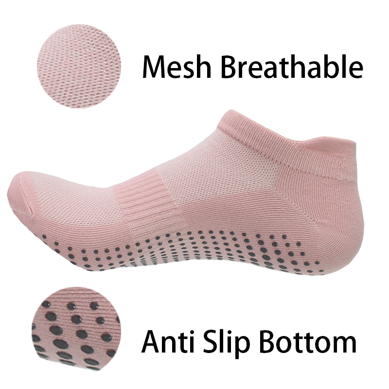 top-tier buyer Women's Yoga Socks Breathable Cotton Short Sport Non-slip Floor Pilates Dance Gym Athletic Low Cut Socks For 