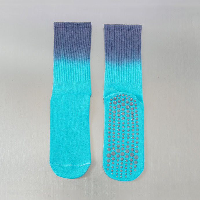 prompt dispatch Yoga Socks Women Gradient Cotton Silicone Non-slip Pilates Grip Crew 