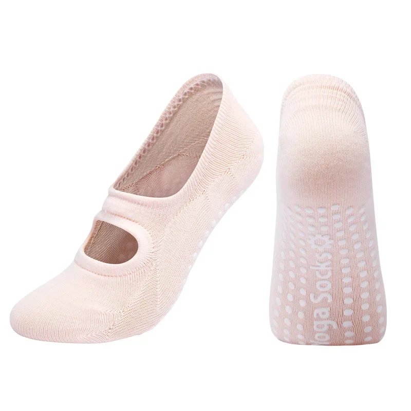Sale Silicone Non-slip Yoga Socks Women Large Size Backless Breathable Sports Socks Solid Color Cotton Invisible Floor Pilates 