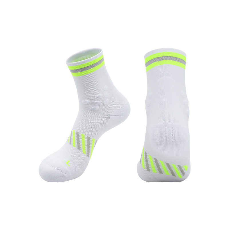 Light Customization Running Socks Crew Marathon Sport Sock For Man Woman 