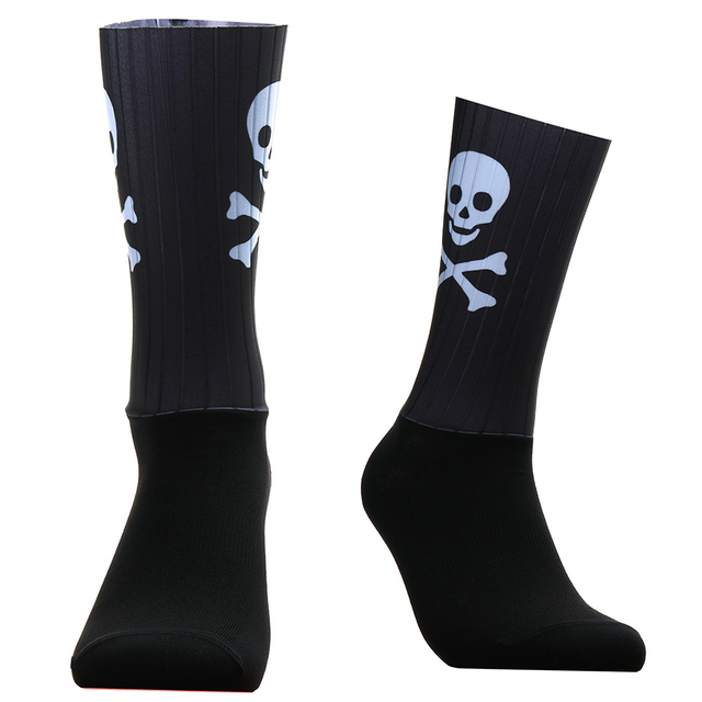 Lowest Price Socks Cycling New Skull Sports Aero Silicone Non slip Pro Outdoor New Racing Bike Socks Road Running Socks 