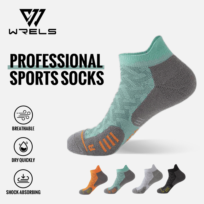 express shipping Professional Marathon Running Sock Outdoor Sports Fitness Thickened Cushioned Short Tube Low Cut Boat Ankle 