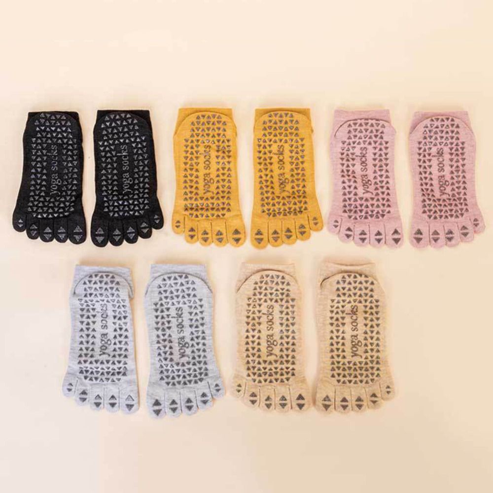 Price Match INS Anti-slip Yoga Pilates Socks Cotton Solid Sport Socks Comfort Breathable Five-finger Socks 
