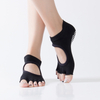 White Label EU-Women Pilates Socks Silicone Anti Slip Yoga Socks Grips & Straps Bandage Cotton Indoor Ballet Dance Sports 