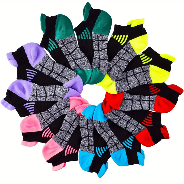 OEM Factory Women's Compression Athletic Socks, Low Cut Cushioned Breathable Ankle Socks for Running Cycling 