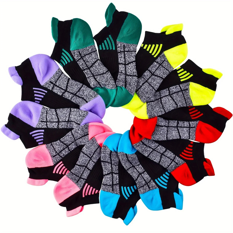 OEM Factory Women's Compression Athletic Socks, Low Cut Cushioned Breathable Ankle Socks for Running Cycling 