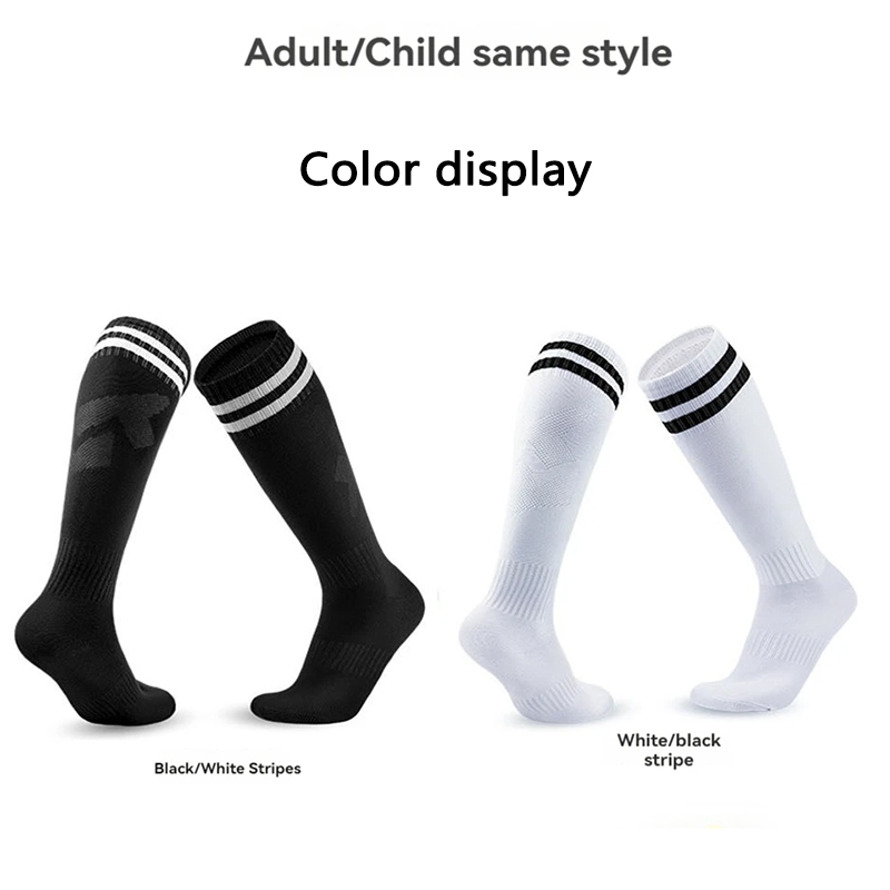 Light Customization New Football Socks Knee length Cotton Socks Sweat Absorbing and Breathable Adult and Children's Sports 