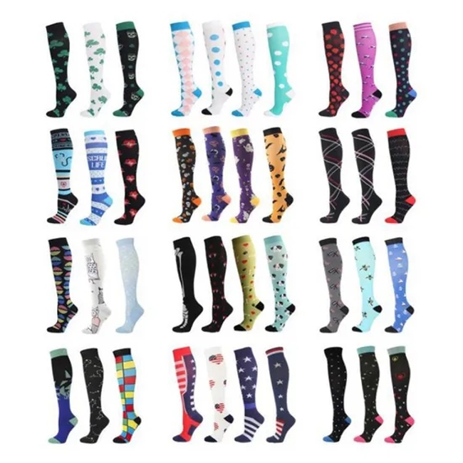 Wholesale Cheap Men Sport Cotton Crew Grip Anti-Slip Compression Fashion Printed Jacquard Knitted Ankle Basketball Long Football Cycling Socks