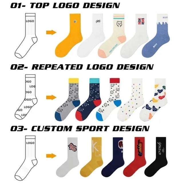 OEM Athletic Custom Logo Socks Men Unisex Cotton Socks Elite Customized Sport Crew Socks
