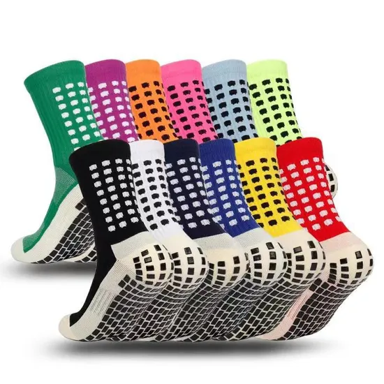 Sports Custom Logo Nylon Spandex Grip Black Organic Cotton Compression MID-Tube Non-Slip Knitting Wholesale Gym Soccer Football Men Yoga Women Stocking Socks