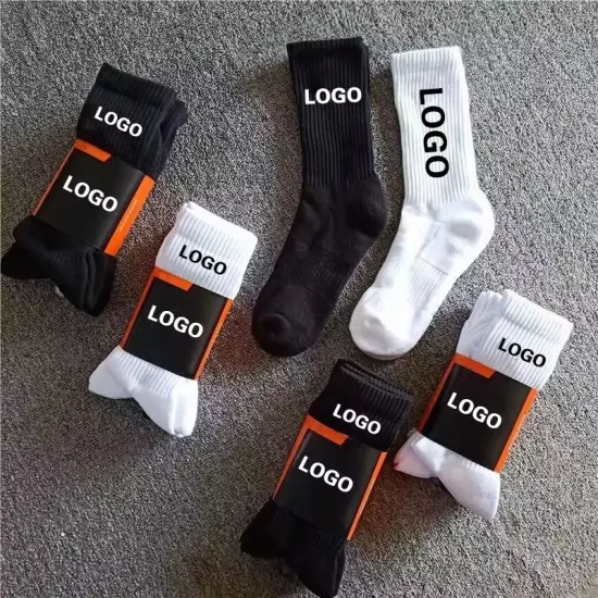 High Quality Sokken Calcetines Sock-Stocking Happy Funny Socks Custom Design White Sports Yoga Pilates Socks Anti Slip Grip Crew Cotton Men Custom Socks