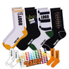Free Design High Quality Colorful Cartoon Letter Casual Sock Unisex Custom Sports Sock 100% Cotton Crew Socks