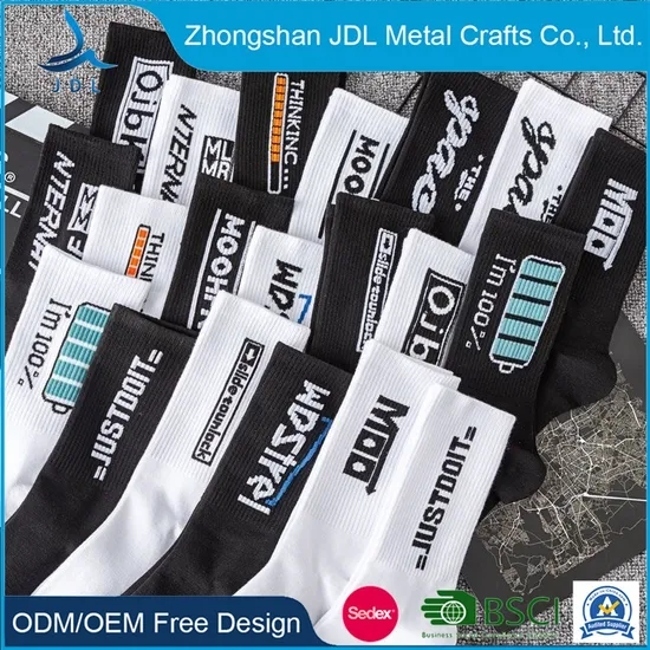 Free Sample Sport Wholesale Skate Crew Men′s Custom Logo Casual Ankle Slouch Christmas Socks