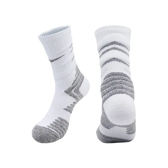 Custom Boys Girls Running Socks Black White Versatile Sports Sock with Patterned