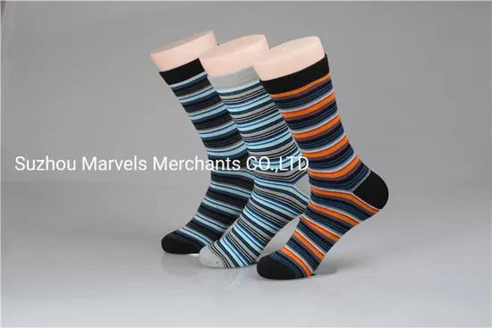 Unisex Stripe Pattern Cotton Crew Sock Sports Sock Custom Design