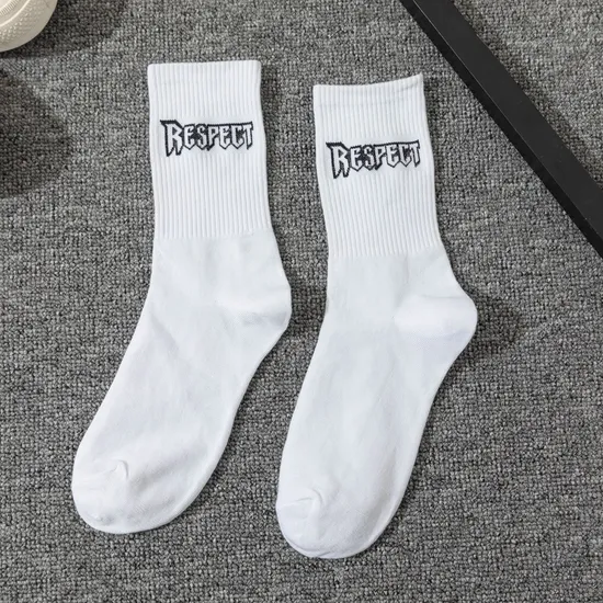 Wholesale Custom Socks Brand Basketball Running Breathable Classic Jacquard Cushion Crew Design MID Calf Cotton Sport Socks