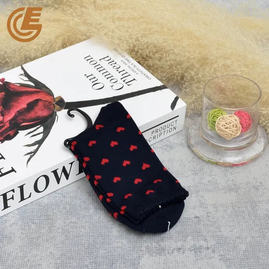 Qlm-127-1 Sock Custom Factory Jacquard Knit Cotton Wholesale Winter Socks