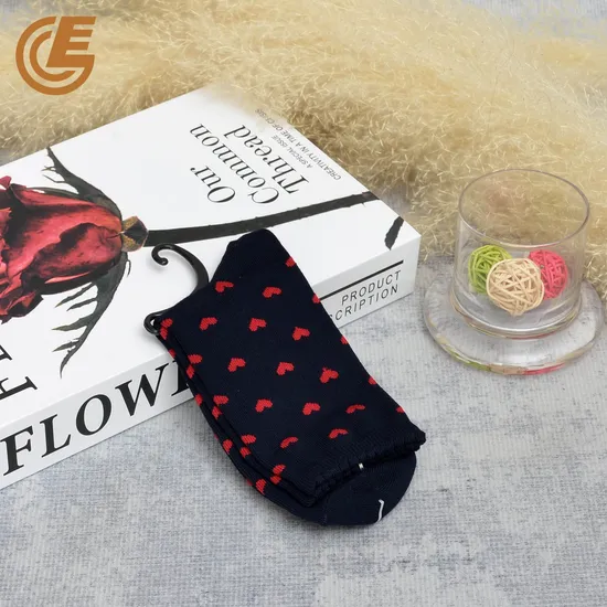 Qlm-127-1 Sock Custom Factory Jacquard Knit Cotton Wholesale Winter Socks