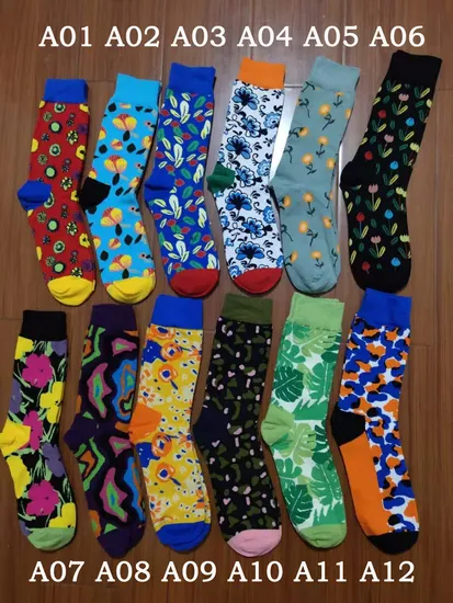 Wholesale Custom Unisex Cotton Socks Stylish Full Printing Autumn Socks