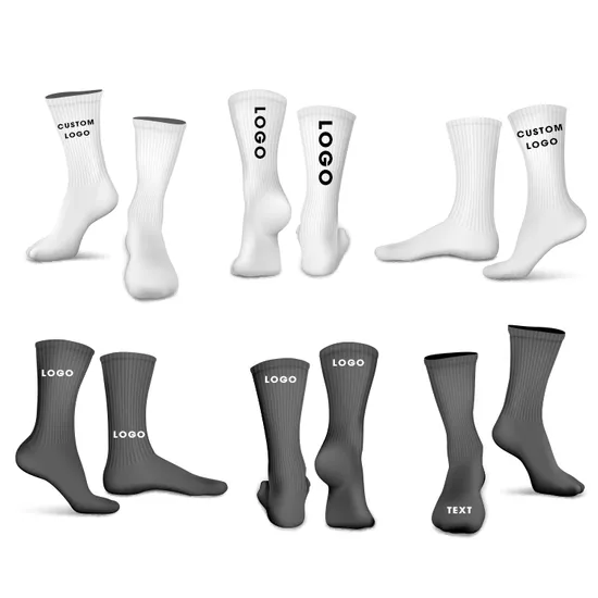 Top Quality Classic Custom Pilates Sock Men Women 100% Cotton Daily Sports Fashion Crew Ankle Socks