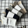 Wholesale High Quality Embroidered Knitted Athletic Quick Dry Streetwear Cotton Men Custom Design Made Crew Socks with Packaging