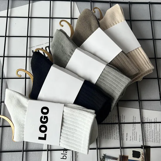 Wholesale High Quality Embroidered Knitted Athletic Quick Dry Streetwear Cotton Men Custom Design Made Crew Socks with Packaging